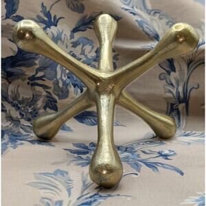 Vintage Large Mid-Century Modern Sculpture Gold Tone Decor Accent